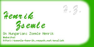 henrik zsemle business card